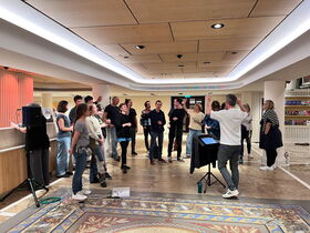 Frankurt: Soundcheck für den Flashmob